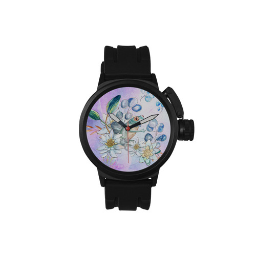 The frog with  waterlily Men's Sports Watch(Model 309)