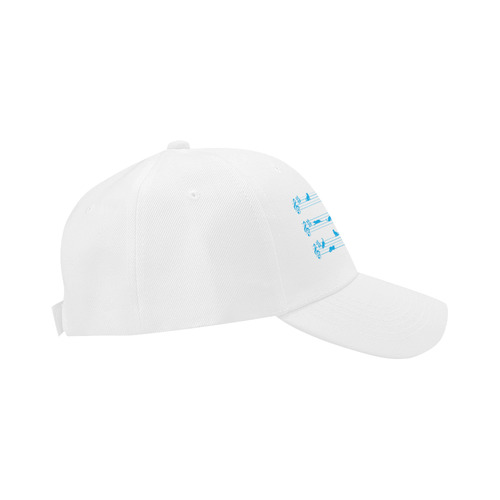 Music Notation Concept Cats Blue Dad Cap