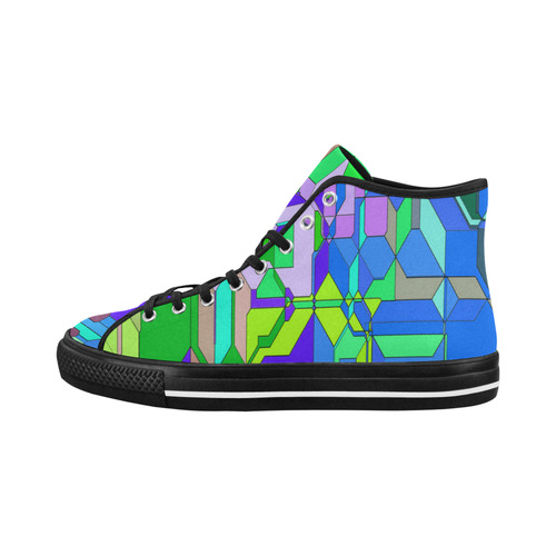 Retro Color Pop Geometric Fun 2 Vancouver H Women's Canvas Shoes (1013-1)