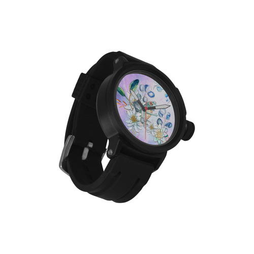 The frog with  waterlily Men's Sports Watch(Model 309)