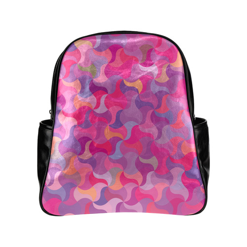 Mosaic Pattern 4 Multi-Pockets Backpack (Model 1636)