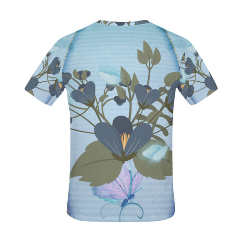 Floral design All Over Print T-Shirt for Men (USA Size) (Model T40)