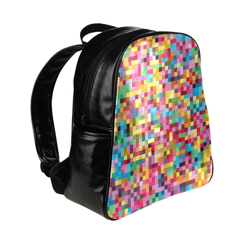 Mosaic Pattern 2 Multi-Pockets Backpack (Model 1636)