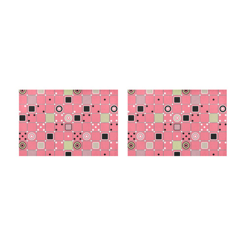 Abstract bright pink pattern Placemat 12’’ x 18’’ (Set of 2)