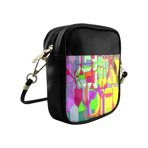 Retro Color Pop Geometric Fun 1 Sling Bag (Model 1627)