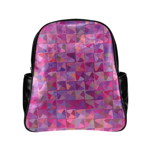 Mosaic Pattern 7 Multi-Pockets Backpack (Model 1636)