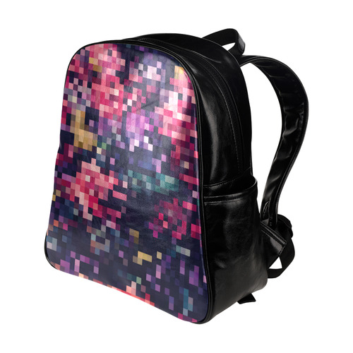 Mosaic Pattern 8 Multi-Pockets Backpack (Model 1636)