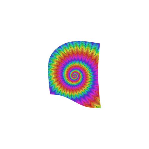 Psychedelic Rainbow Spiral All Over Print Sleeveless Hoodie for Women (Model H15)