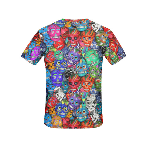 Sugar Skulls - Calaveras All Over Print T-Shirt for Women (USA Size) (Model T40)