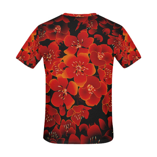 Wonderful flowers, charry blossom All Over Print T-Shirt for Men (USA Size) (Model T40)