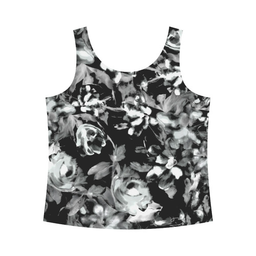 Midnight Sea black All Over Print Tank Top for Women (Model T43)