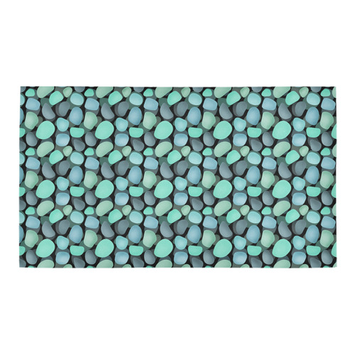 Blue and turquoise stones . Bath Rug 16''x 28''