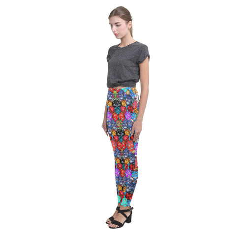 Sugar Skulls - Calaveras Cassandra Women's Leggings (Model L01)