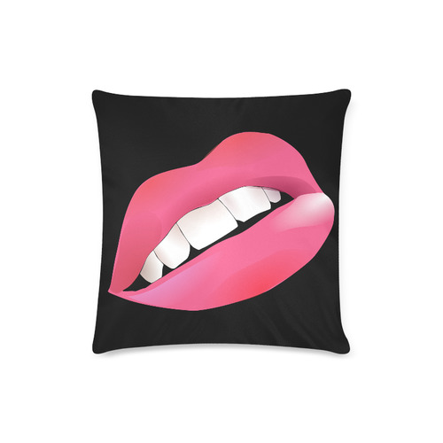Hot Lips Pillow Cover Custom Zippered Pillow Case 16"x16"(Twin Sides)