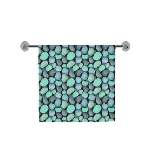 Blue and turquoise stones . Bath Towel 30"x56"