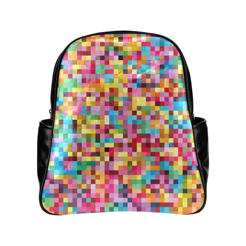 Mosaic Pattern 2 Multi-Pockets Backpack (Model 1636)