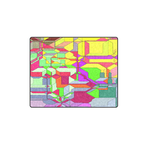 Retro Color Pop Geometric Fun 1 Blanket 40"x50"