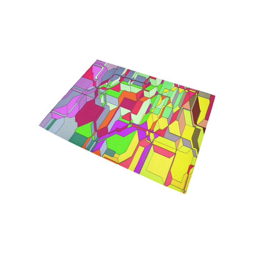Retro Color Pop Geometric Fun 1 Area Rug 5'3''x4'