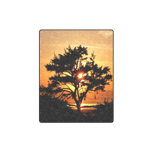 Sunset Silhouette Tree Blanket 40"x50"
