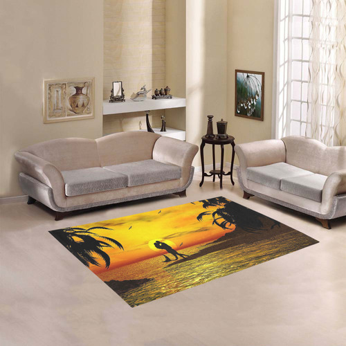 Sunset Kissed Mermaid Area Rug 5'3''x4'