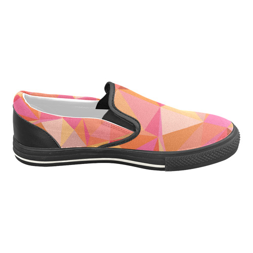 Mosaic Pattern 3 Women's Slip-on Canvas Shoes/Large Size (Model 019)