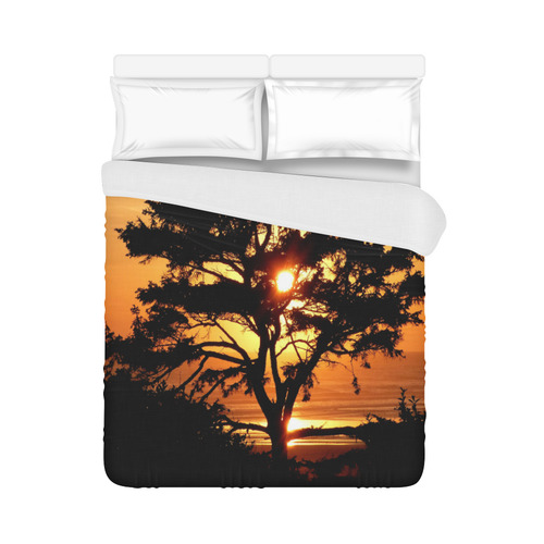Sunset Silhouette Tree Duvet Cover 86"x70" ( All-over-print)