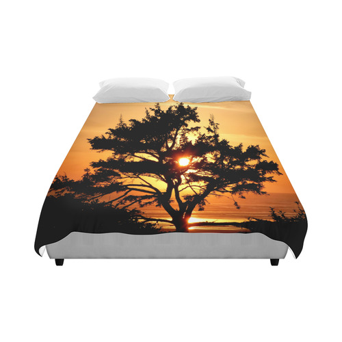 Sunset Silhouette Tree Duvet Cover 86"x70" ( All-over-print)