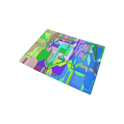 Retro Color Pop Geometric Fun 2 Area Rug 5'3''x4'