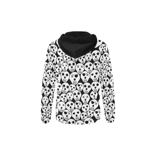 Silly Skull Halloween Design All Over Print Full Zip Hoodie for Kid (Model H14)