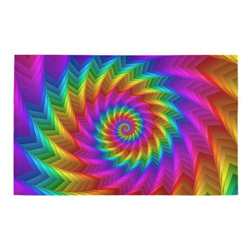 Psychedelic Rainbow Spiral Bath Mat Bath Rug 20''x 32''