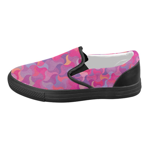 Mosaic Pattern 4 Women's Slip-on Canvas Shoes (Model 019)