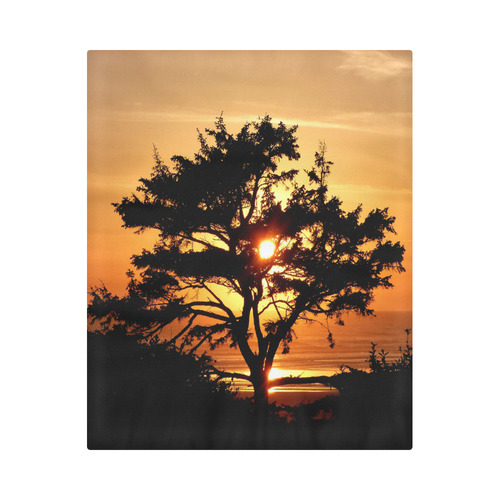 Sunset Silhouette Tree Duvet Cover 86"x70" ( All-over-print)