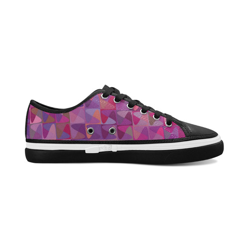 Mosaic Pattern 7 Women's Canvas Zipper Shoes/Large Size (Model 001)