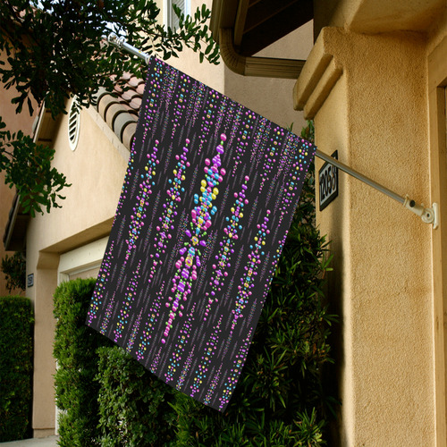 rainbow asteroid pearls in the wonderful night Garden Flag 28''x40'' （Without Flagpole）