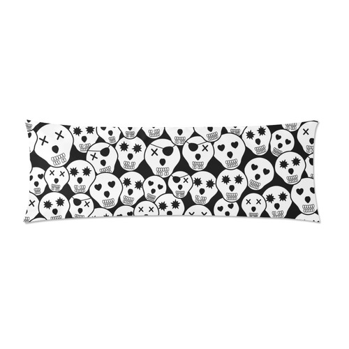 Silly Skull Halloween Design Custom Zippered Pillow Case 21"x60"(Two Sides)