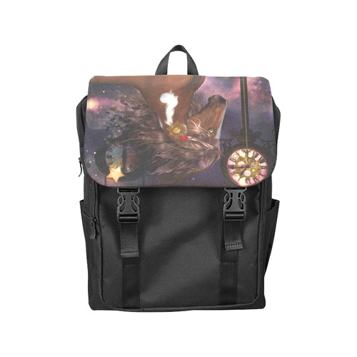 Awesome steampunk horse with clocks gears Casual Shoulders Backpack (Model 1623)