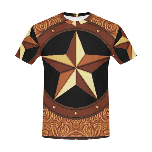 Texas Star All Over Print T-Shirt for Men (USA Size) (Model T40)