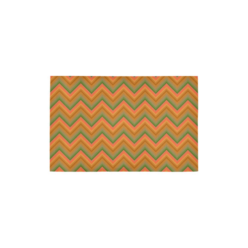 Autumn Colored Zigzag Area Rug 2'7"x 1'8‘’