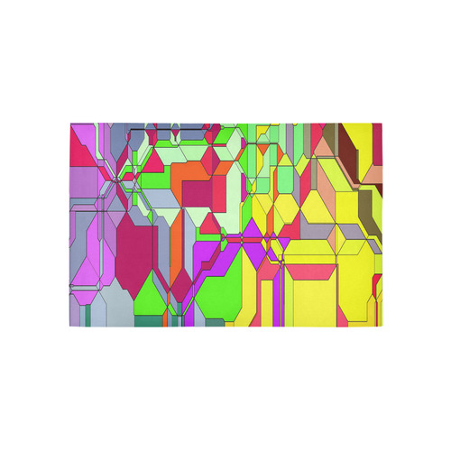 Retro Color Pop Geometric Fun 1 Area Rug 5'x3'3''