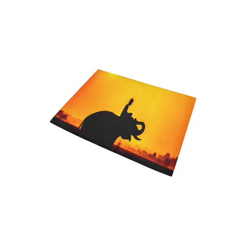 Elephant Ride Sunset Silhouette Area Rug 2'7"x 1'8‘’