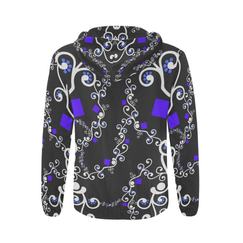 Blue Purple Connection All Over Print Full Zip Hoodie for Men (Model H14)