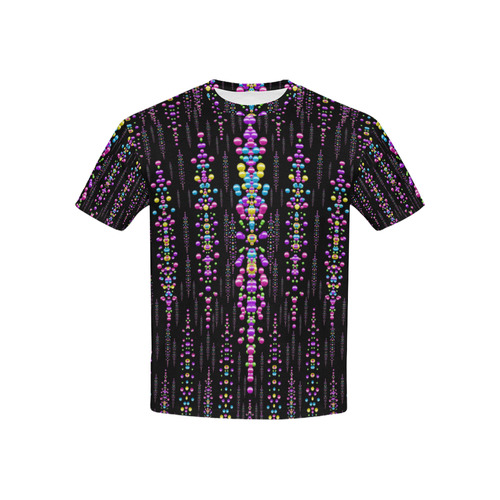 rainbow asteroid pearls in the wonderful night Kids' All Over Print T-shirt (USA Size) (Model T40)