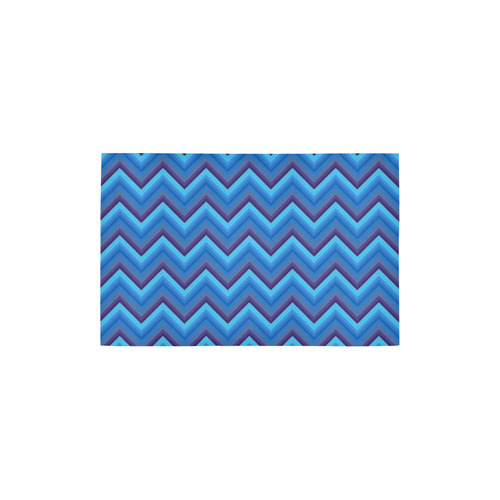 Blues Zigzag Area Rug 2'7"x 1'8‘’