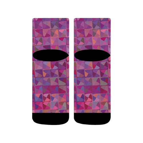 Mosaic Pattern 7 Quarter Socks