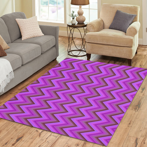 Purples Zigzag Area Rug7'x5'