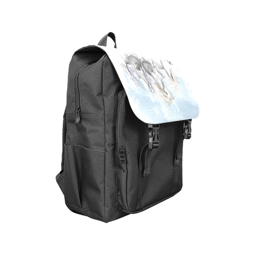 Awesome white wild horses Casual Shoulders Backpack (Model 1623)