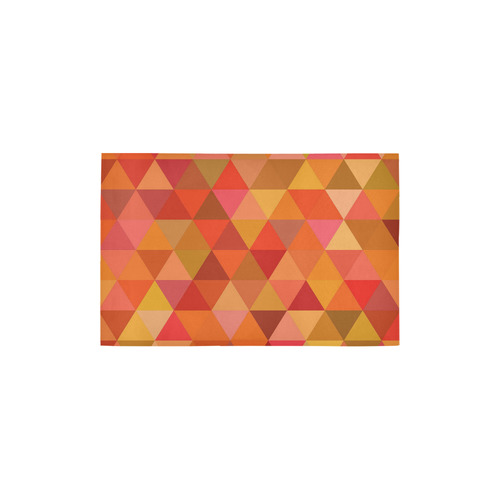 Autumn Colored Triangles Orange Area Rug 2'7"x 1'8‘’