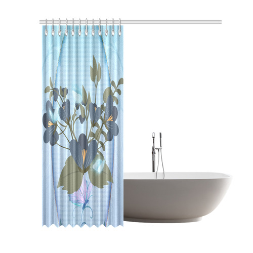 Floral design Shower Curtain 69"x84"