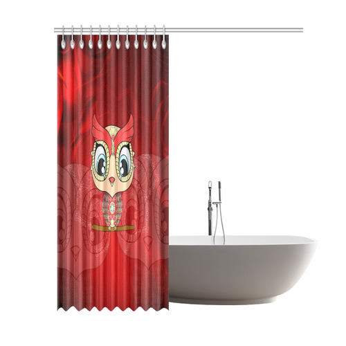 Cute owl, mandala design colorful Shower Curtain 69"x84"