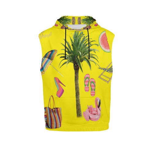 Aloha - Summer Fun 2 All Over Print Sleeveless Hoodie for Men (Model H15)